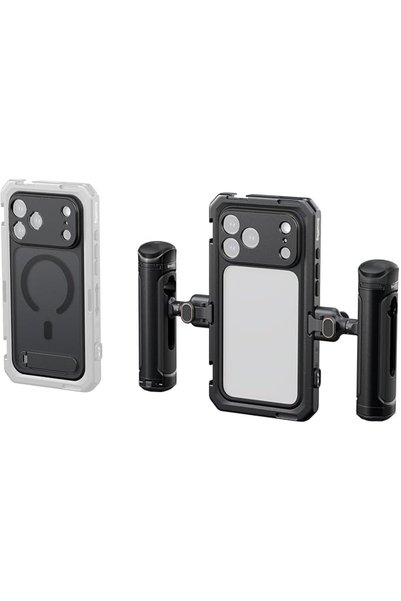 SmallRig قفص فيديو للهاتف مع طقم محمول باليد مزدوج لآيفون 17 برو ماكس - 5541