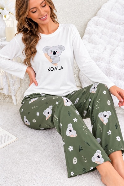 Zaya Homewear Long Sleeve Supersoft Koalaa Pajama Set