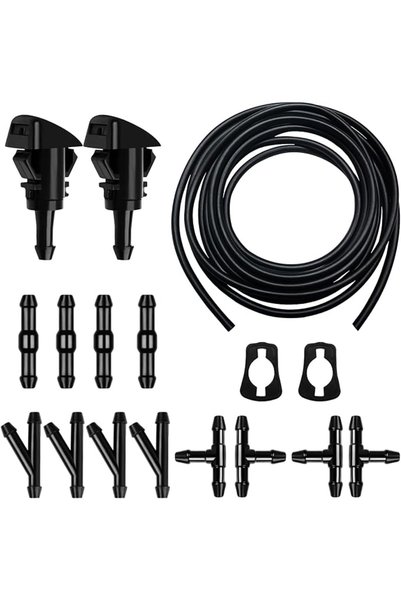 GENERAL 13Pcs Car Windshield Washer Hose Kit with 12 PCS Hose Connectors (Y I...