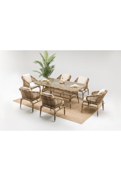 Divona Home MAXX BAHÇE BALKON MASA TAKIMI ( 6 KİŞİLİK)