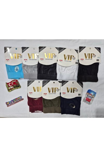 VIP ERKEK 8’Lİ DÜZ PENYE BOXER SETİ