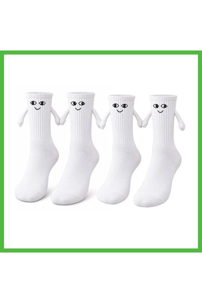 Generic Brand Magnetic Hand-In-Hand 2-Piece Unisex Cute Socks 36-44 |   Coupl...