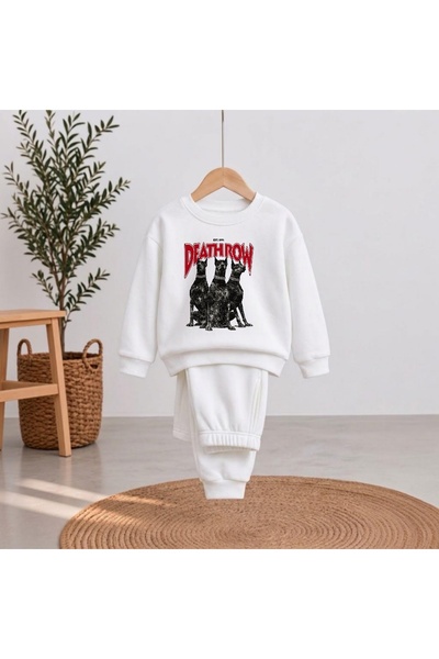 playwear Team Sweatshirt Deathrowprinted Girls Boys Crew Neck