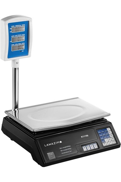 Lawazim ميزان إلكتروني رقمي T-Scale-40kg/10g - ميزان صناعي يعمل بالبطارية لحس...