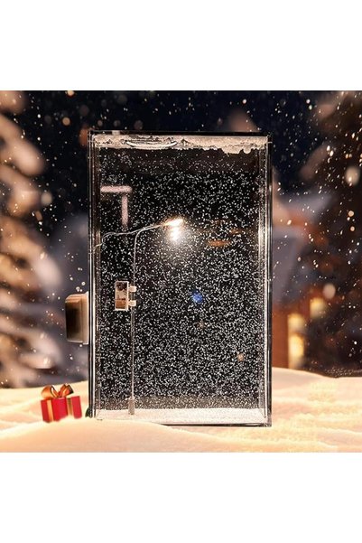 ALMEKAQUZ DIY Snowfall Night Light – Handmade Snow Globe Street Lamp