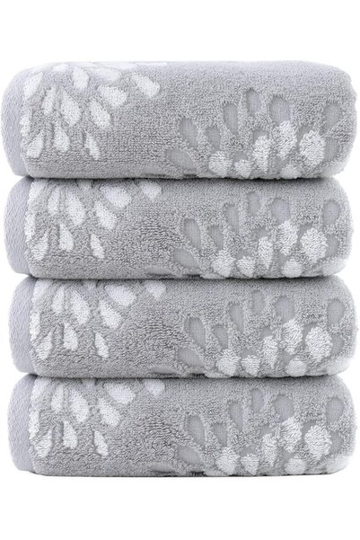 GENERAL Pidada Hand Towels Set of 2 Hydrangea Floral Pattern 100% Cotton Abso...
