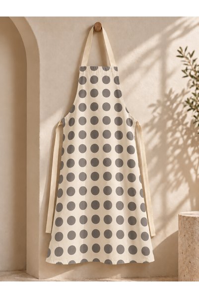 Hulganz Kitchen Apron Water Repellent Stain-Resistant Fabric 100% Cotton Polk...