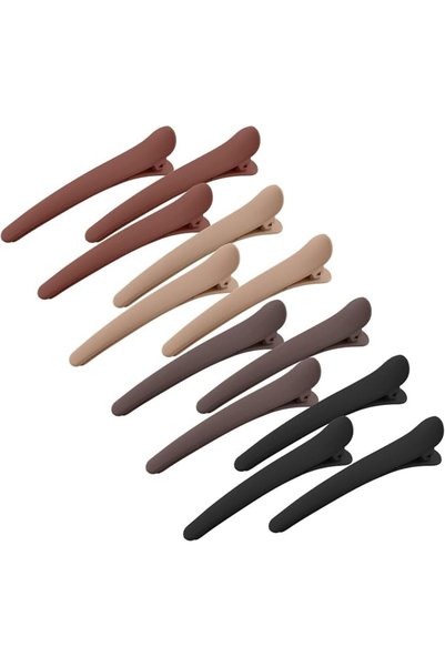SYOSI Alligator Hair Clips Set of 12, Matte Duck Billed Sectioning Clips, No ...