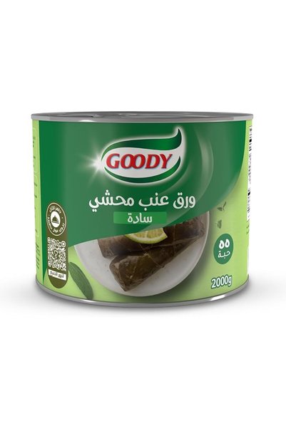 Goodyfon Goody Stuffed Grape Leaves Plain 2000 g Can, Ready To Eat, No Preser...