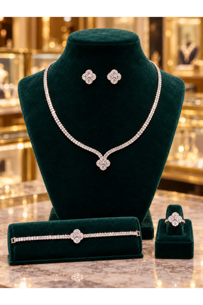 miral Luxury Zircon Stone Studded Evening Wear Set in Universal Design (Van C...