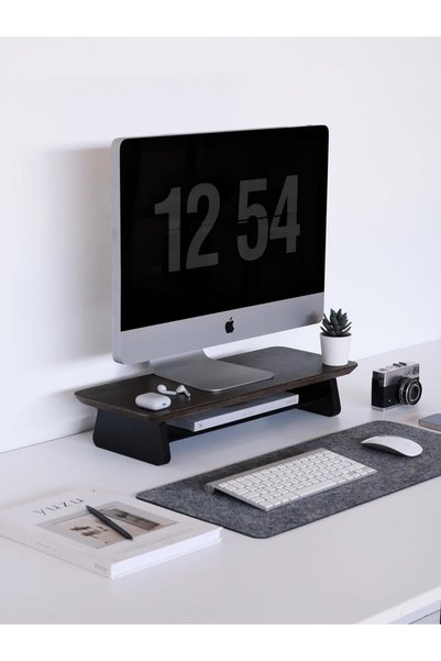 KC NATURAL Küçük Monitör Standı (Ceviz)