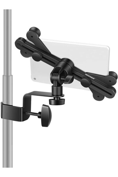 NEEWER Tablet Metal Holder for iPad, Tripod Adapter with Cold Shoe, PA100
