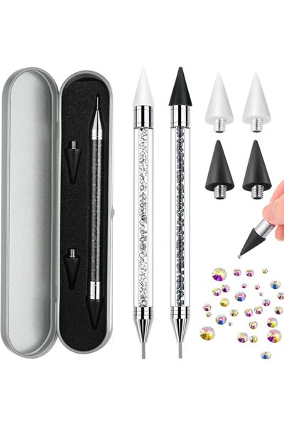 KASTWAVE 2 Pack Rhinestone Picker Tool Set, Rhinestone Applicator Tool, Dual-...