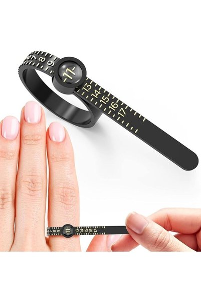 GENERAL Ring Sizer 1-17 Measuring Tool with Magnified Glass, Reusable Finger ...
