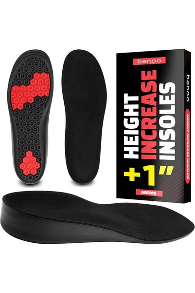 BENOOLA benoo Height Increase Insoles for Men (+1 inch) Instant Height Booste...