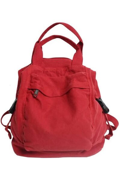 GENERAL Small Boho Canvas Backpack for Women Vintage Style Outdoor Travel Bag...
