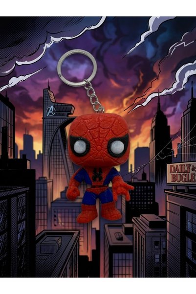 GikaBujiteri 3D-Printed Spider-Man Keychain – Spider-Man-Themed Bag Charm and...