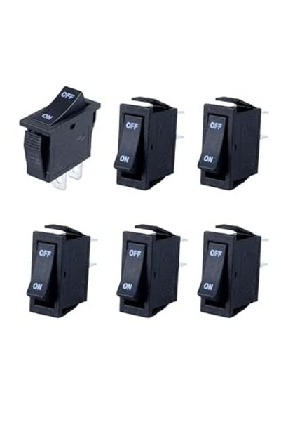 GENERAL مفتاح روكر DWMD 6 قطع، ثنائي الأقطاب SPST، تيار متردد 250 فولت 16 أمب...