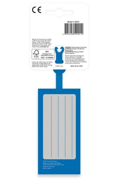 LEGO Gear 5005543 2x4 Blue Luggage Tag