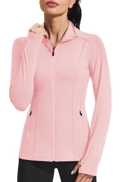 GENERAL PINSPARK Women's Athletic Jackets Slim Fit Workout Jacket Full Zip Up...
