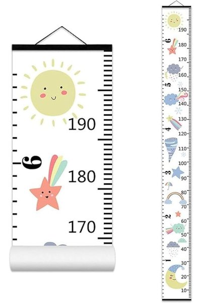 SWIUKPHE Wall Hanging Baby Height Growth Chart Ruler for Kids, Measure Chart ...