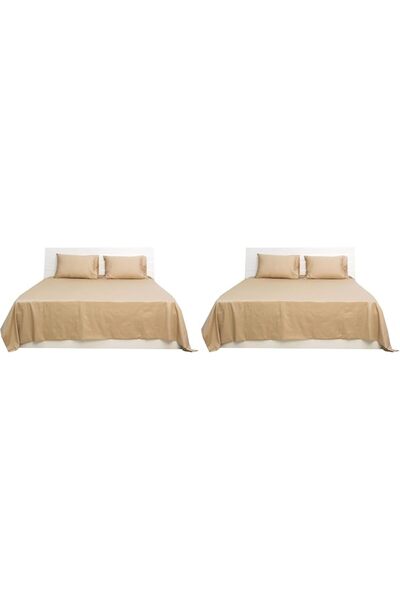 Hotel Linen Klub طقم ملاءات سرير كينج 3 قطع، 100% قطن 250 خيط، قماش دوبي ساتي...