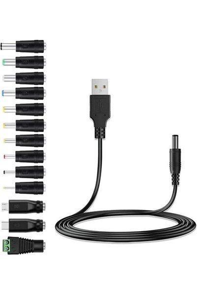 GENERAL كيبل طاقة USB C الى تيار مستمر 5.5 × 2.1 ملم من بوكيلا، سلك شحن بي دي...