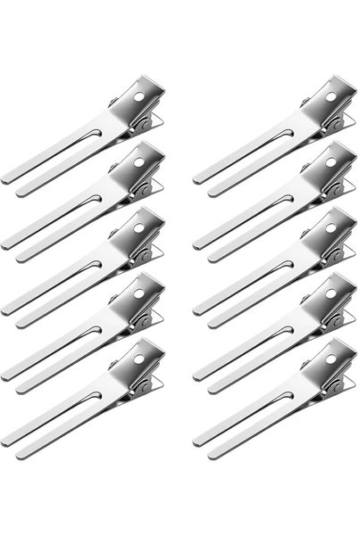 SYOSI 25 Pcs Hair Clips for Styling, Silver Alligator Clips Hair Duck Bill Ha...