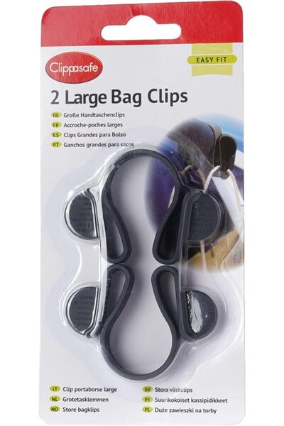 Clippasafe Baby/Kids/Child Safety Premium Bag Clips - Large Size (2 Pack)