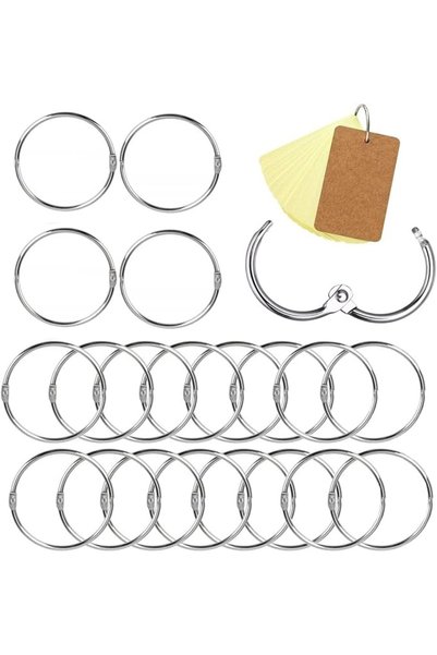 GENERAL 100 Pieces Colorful Metal Rings Binder Clips for Binding Paper, Docum...