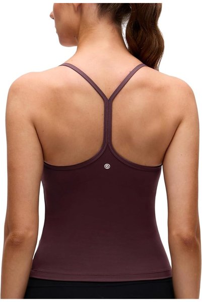CRZ YOGA قمصان بدون أكمام من Butterluxe للنساء - قميص رياضي مبطن برقبة دائرية...