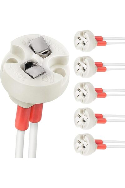 EXCEFORE 6 Pack MR16 GU5.3 G4 Lamp Holder, Bi-Pin Base for 12V Halogen and LE...
