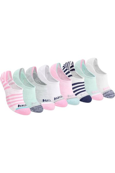 SAUCONY Women's 8-pair No Show Cushioned Invisible Liner Socks