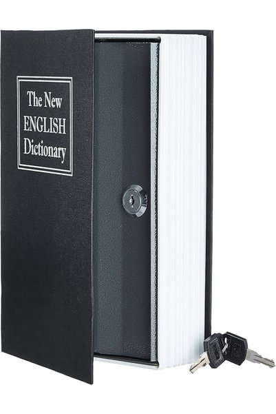 Amazon basics Book Safe, Key Lock, Black