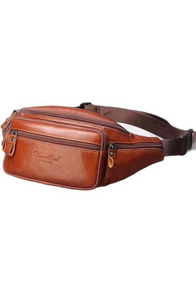 KPYWZER حقيبة خصر جلدية كلاسيكية للرجال والنساء، حقيبة خصر مع حزام قابل للتعد...