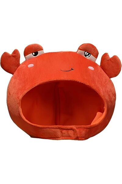 JOYZZZ Crab Costume Hat, Lightweight Elastic One Size Headgear, Realistic Cla...