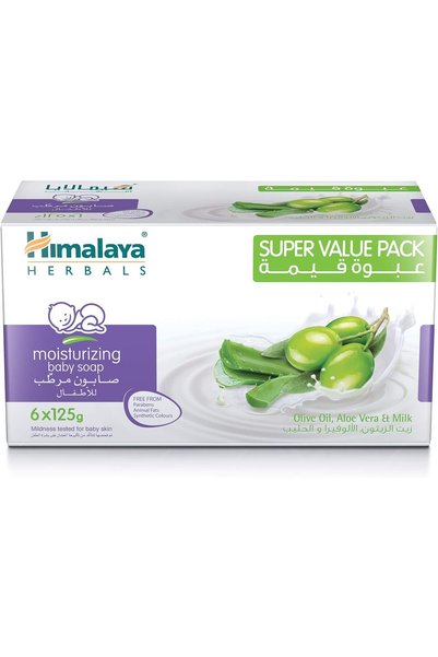 Himalaya Since 1930 Moisturizing Baby Soap, 6x125g, Packaging may vary