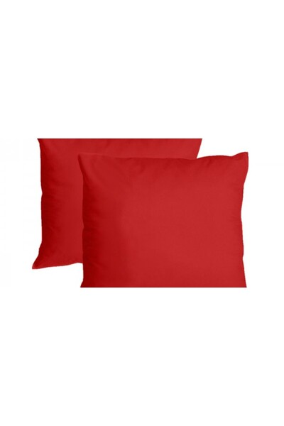 COM LIVING HOUSE Set of 2 pillowcases 40x40 cm ranforce cotton dark red