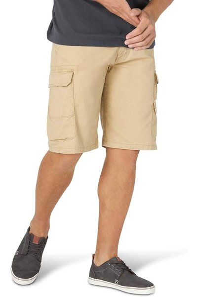 Wrangler Authentics شورت رجالي من رانجلر مصنوع من قماش التويل المرن، شورت كارجو