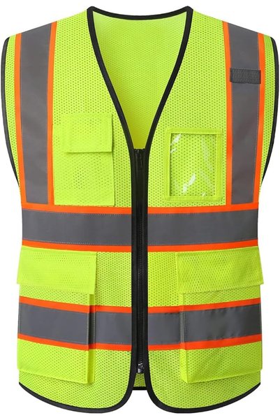 wisfunlly High Visibility Safety Vest,Breathable Unisex Workwear with Reflect...