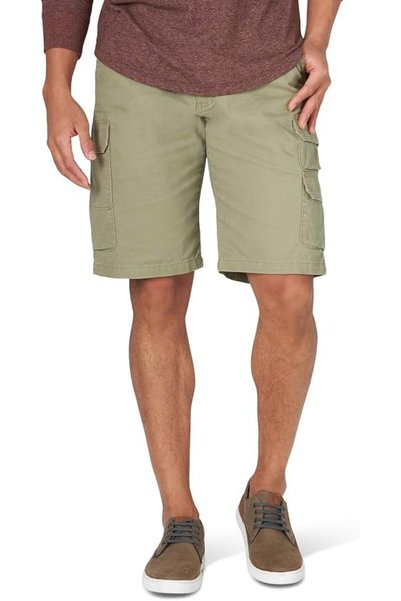 Wrangler Authentics شورت رجالي من رانجلر مصنوع من قماش التويل المرن، شورت كارجو