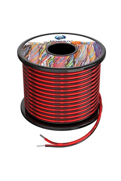 Haerkn سلك كهربائي من السيليكون مقاس 16 AWG، سلك متوازي ثنائي الموصلات، طول 6...