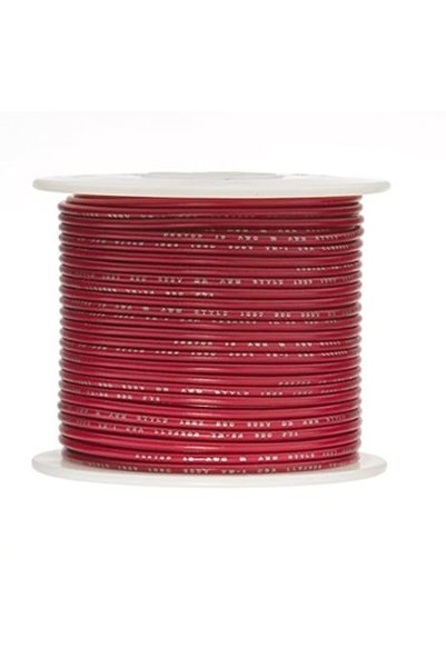Remington Accessories سلك توصيل مجدول مقاس 26 AWG، طول 250 قدم، أحمر اللون، ق...