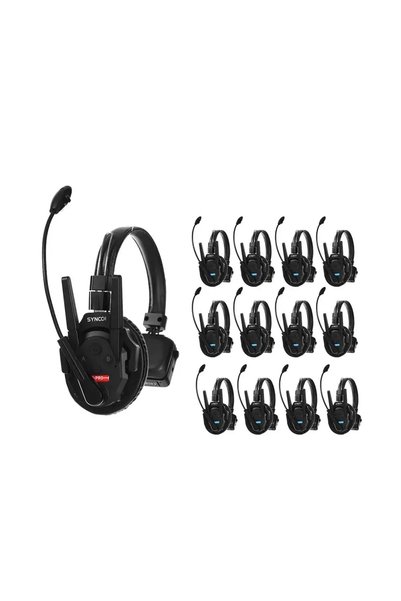 SYNCO Sistem de intercom wireless Xtalk XPro13 cu 13 căști pentru o singură u...