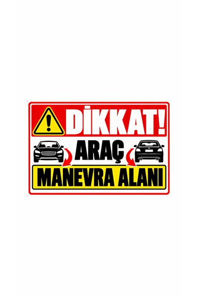 Gokco Caution Vehicle Maneuvering Area Warning Sign 50X30Cm Size