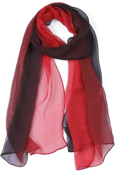 uxcell Long Chiffon Light Wedding Scarf Silky Gradient Color Party Shawl Spri...