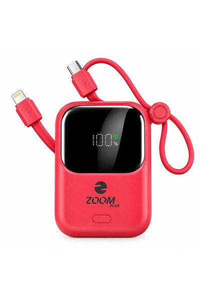 Zoom باور بانك PLUS FANCY بسعة 10000 مللي أمبير، شحن سريع بقوة 22.5 واط PD، م...