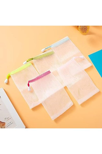 ALMEKAQUZ 10 PCS Soap Saver Pouch,Exfoliating Mesh Bag Foaming Net