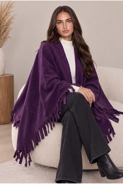 Generic Brand Women's Winter 100% Fleece Tasseled Shawl Shoulder Shawl 1. Quality