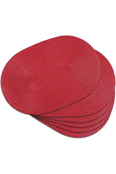 GENERAL Round Braided Placemats 15" for Dining Tables - Naturally Woven, Heat...